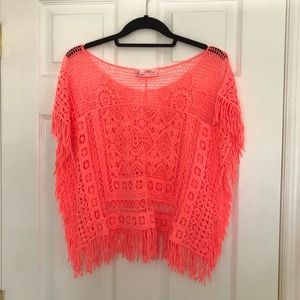 LF stores Poncho Lace Top